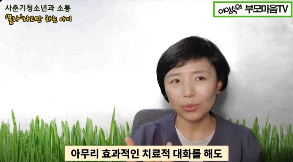 아 몰라 짜증만 내는 아이에게는 어떤 치료적 말도 효과 없다